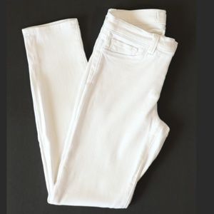 Mid-rise J Brand skinny white jeans
